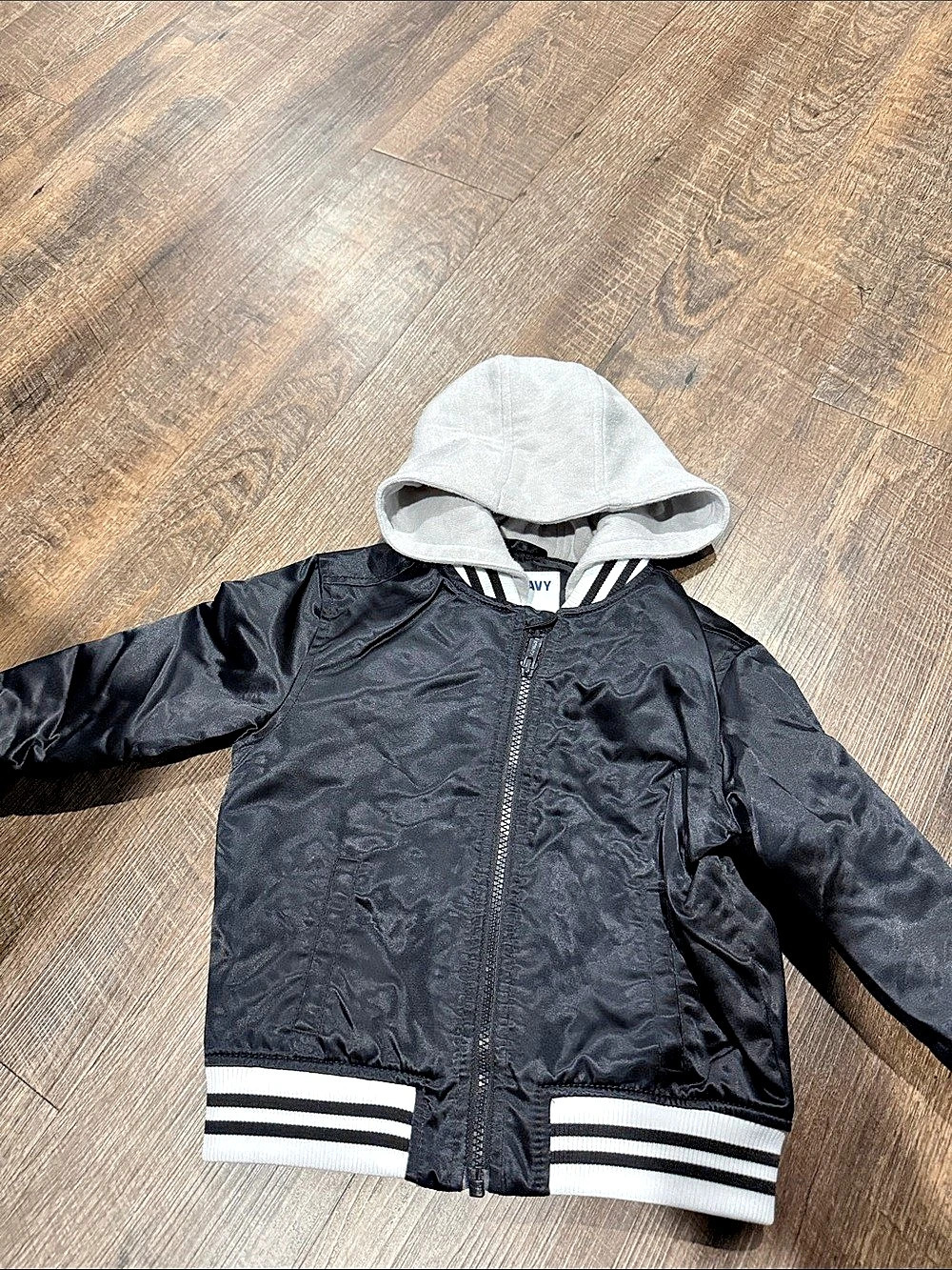OLD NAVY Hooded Zip-Front Satin Bomber Jacket Hooded Satin Bomber Jacket Boys 3T